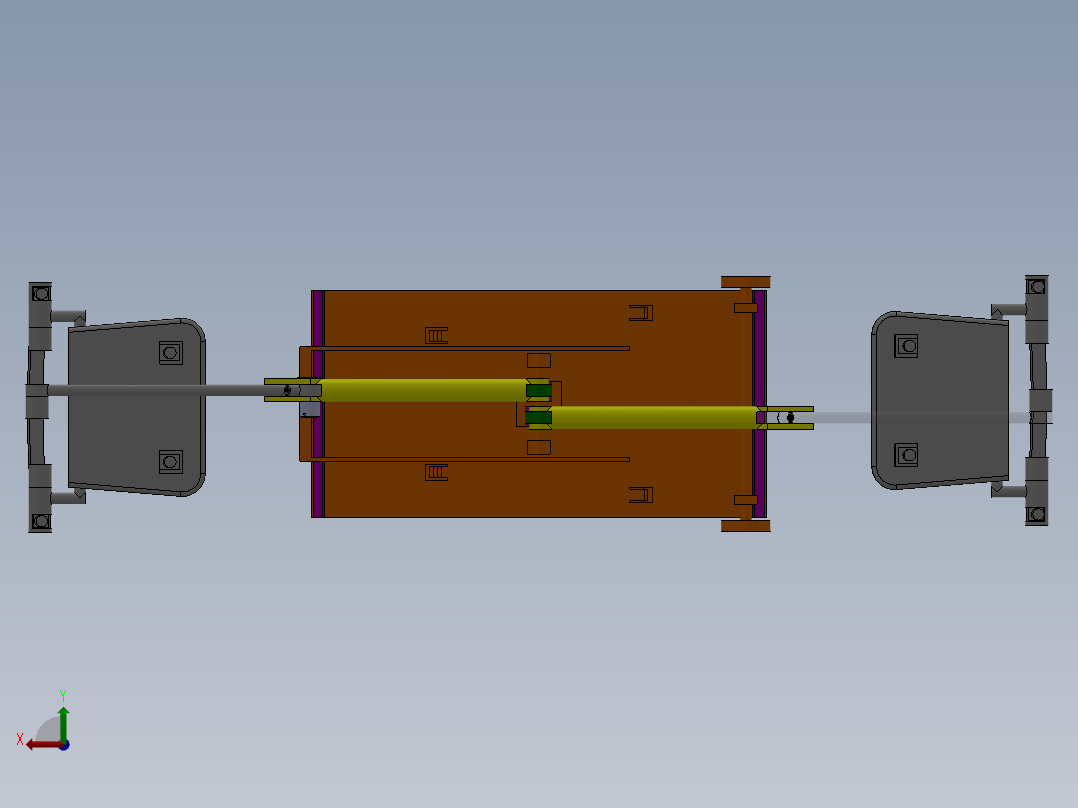 多功能行李箱的设计（cad+pro+说明书）后视图