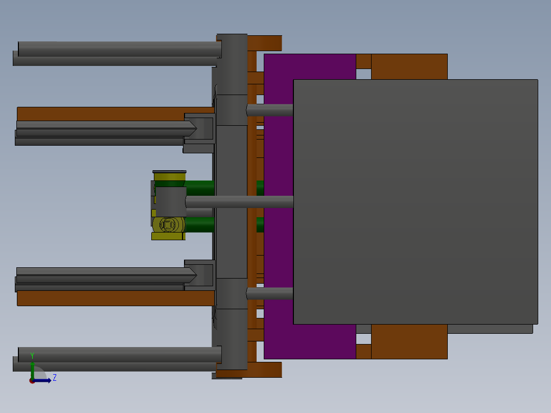 多功能行李箱的设计（cad+pro+说明书）左视图