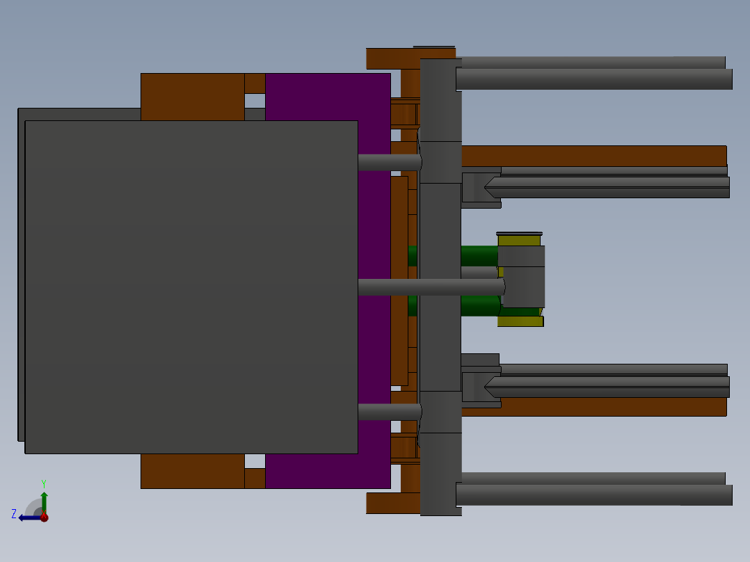 多功能行李箱的设计（cad+pro+说明书）右视图