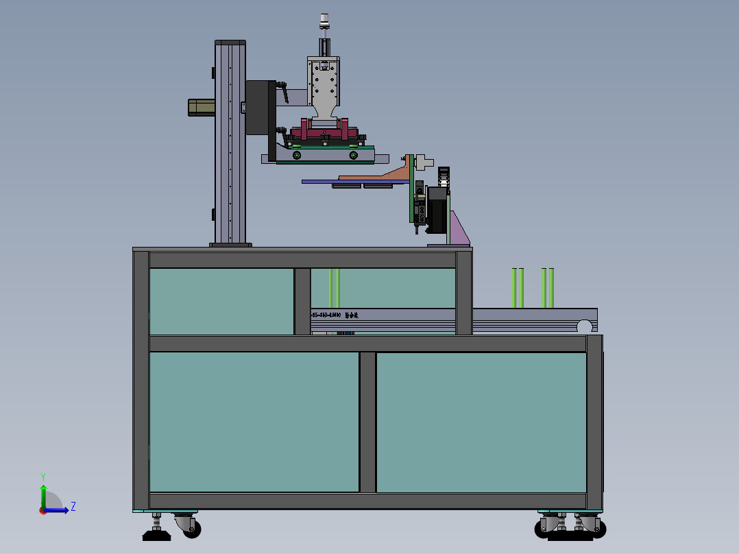 薄板平面丝印设备 sw14可编辑左视图