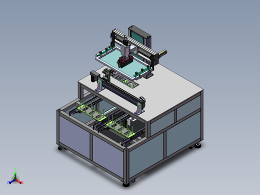 薄板平面丝印设备 sw14可编辑正等轴测缩略图