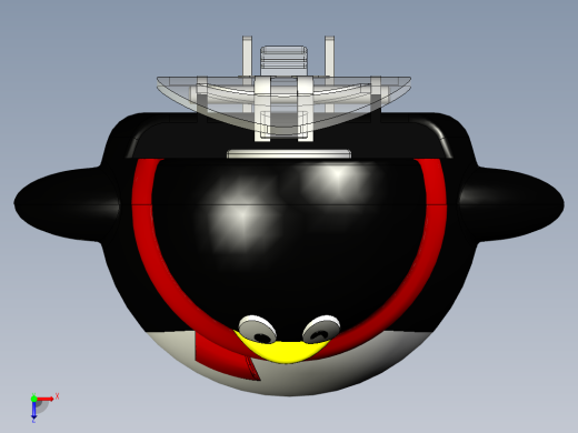 企鹅万能充模型俯视缩略图
