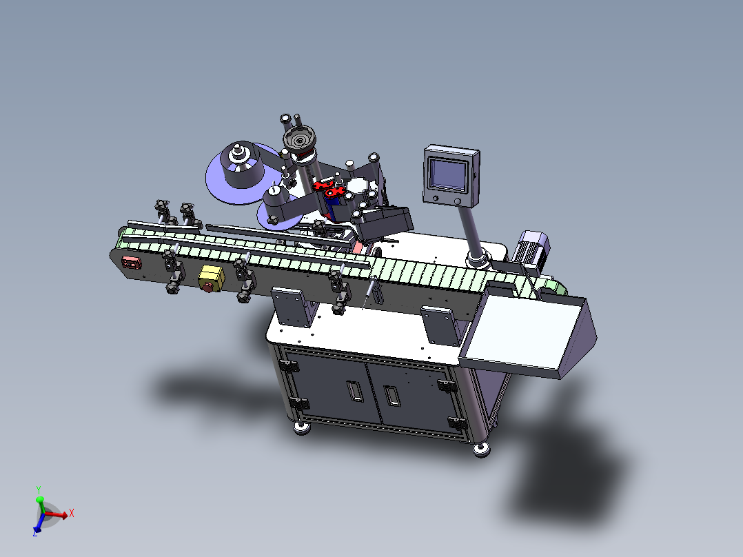 全自动贴标机3d图纸平面贴标签设备
