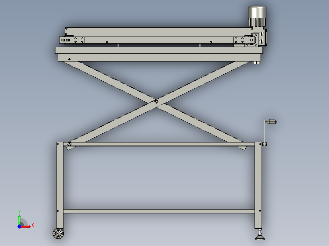 输送带用于堆积零件前视图