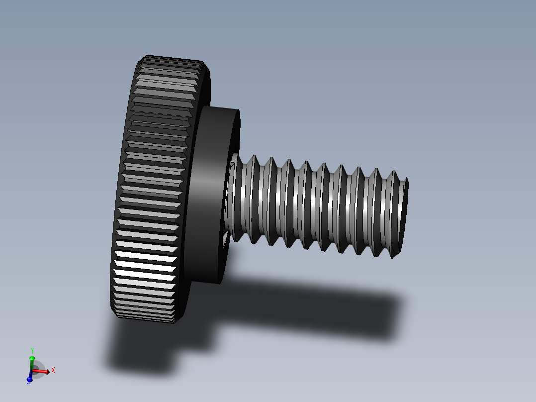 滚花旋钮-Knurled Knob 0.25x0.750x0.500.SLDPRT