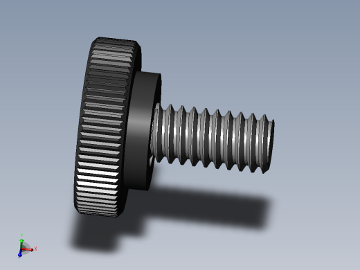 滚花旋钮-Knurled Knob 0.25x0.750x0.500.SLDPRT