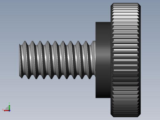 滚花旋钮-Knurled Knob 0.25x0.750x0.500.SLDPRT后视缩略图