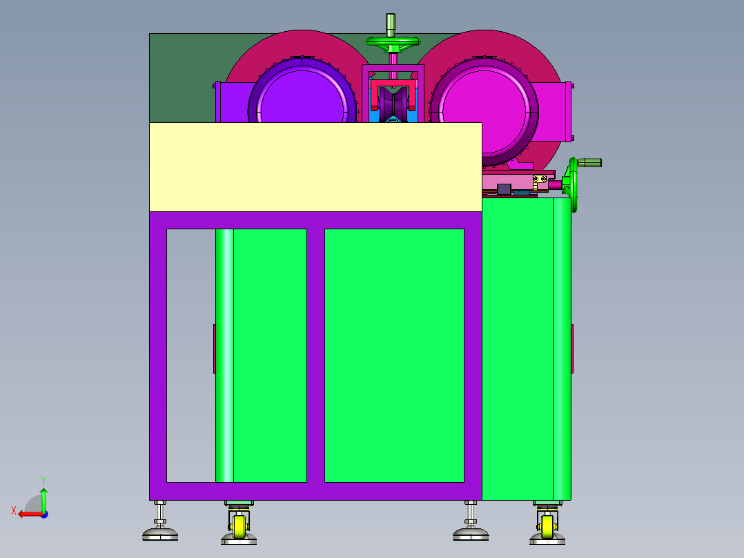 全自动圆管小型钢管除锈机后视图