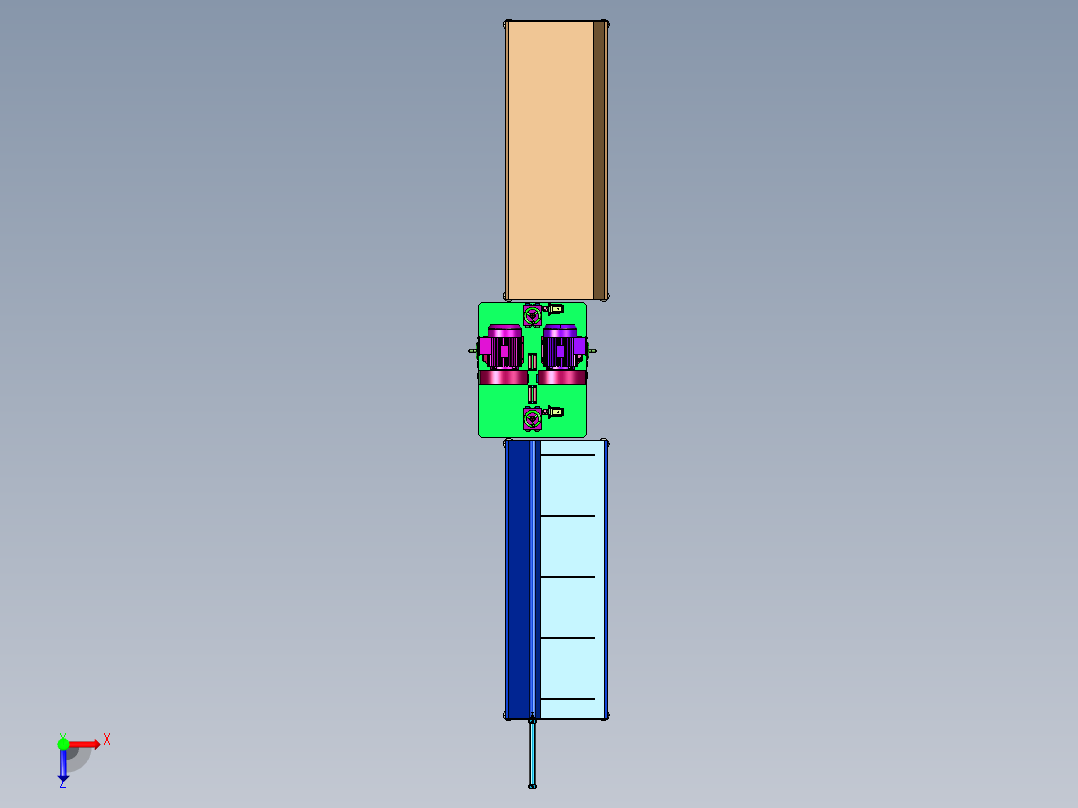 全自动圆管小型钢管除锈机俯视图