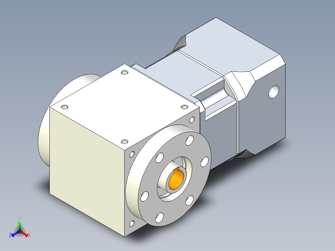 换向器PW90双孔 PGH90-L1 14-50-70-M4.stp主视图