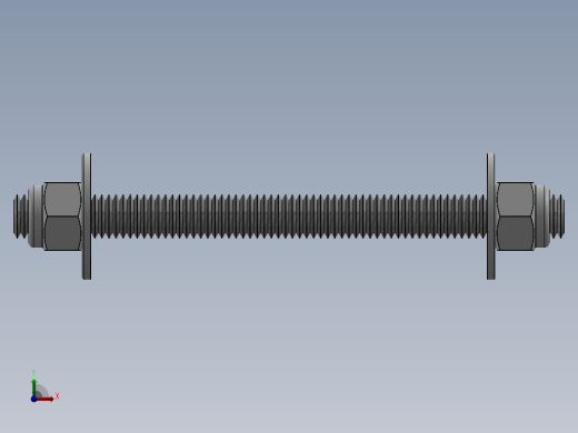 紧固件-0.5000 All-Thread前视缩略图