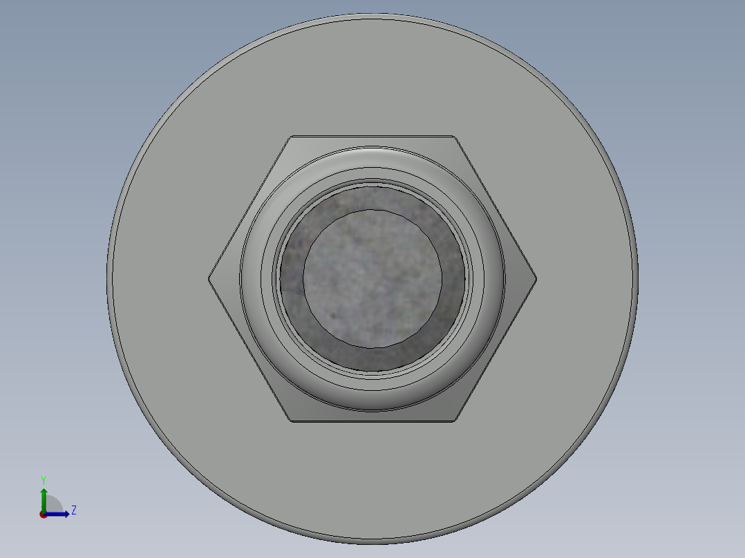 紧固件-0.5000 All-Thread左视图