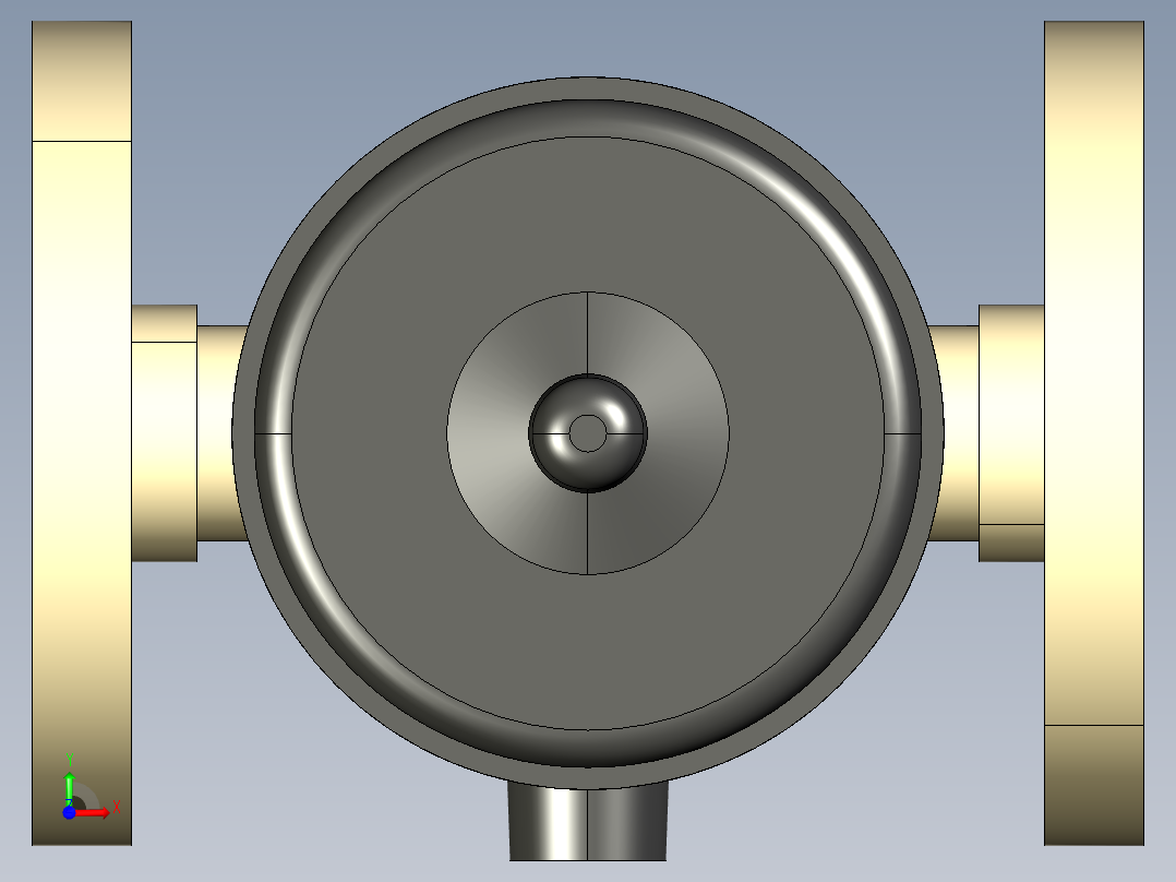7DKOMCP NC 气动隔膜阀常闭，固定法兰钻孔PN10 16。面对面根据EN 558-1 PP-H前视图