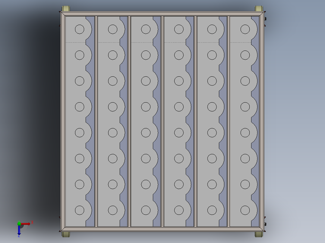 减震器架俯视图
