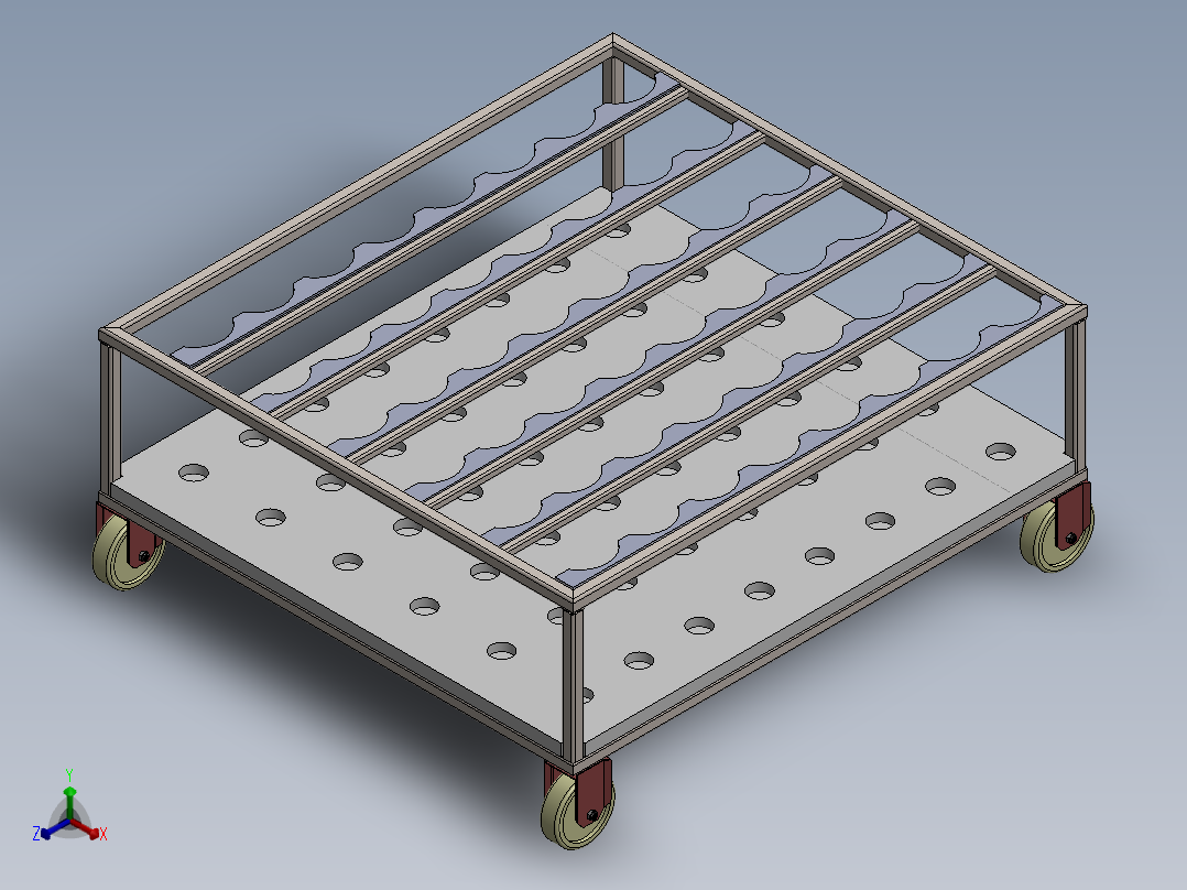 减震器架正等轴测图