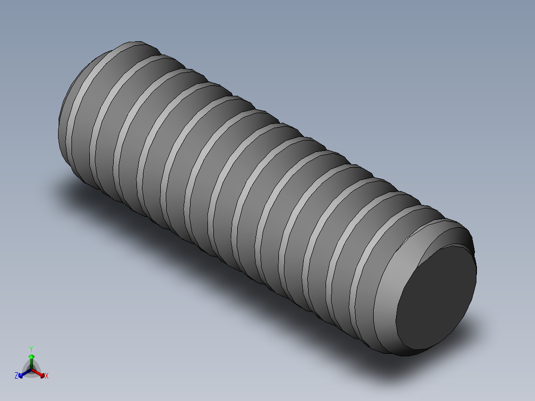 DIN 913-ISO 4026 固定螺钉-M1.6 L=5.SLDPRT正等轴测图