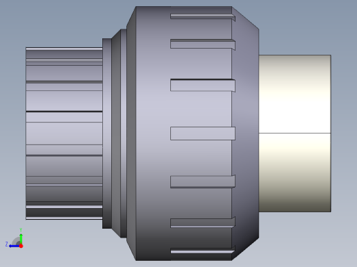 17BIFXV 适配器会在PVC-U 不锈钢溶剂焊接插座D和BSP螺纹a316l不锈钢母端R与EPDM或FPM材质的O形环钢右视缩略图