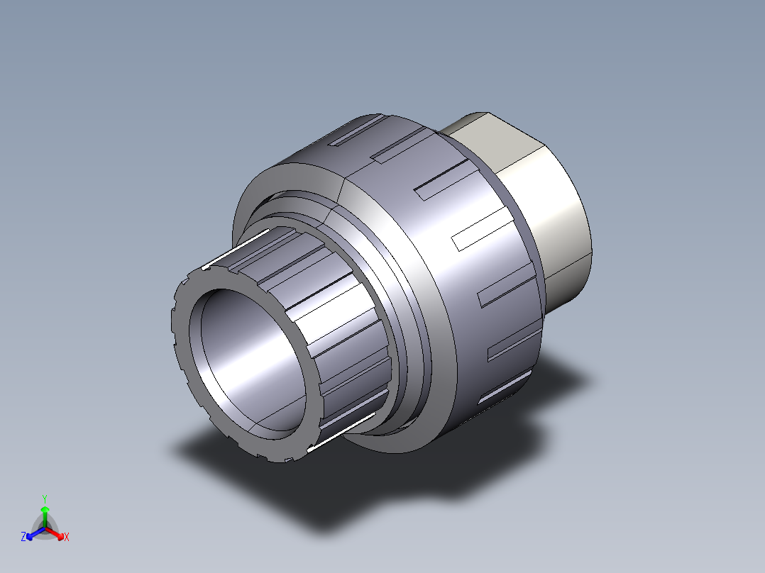 17BIFXV 适配器会在PVC-U 不锈钢溶剂焊接插座D和BSP螺纹a316l不锈钢母端R与EPDM或FPM材质的O形环钢正等轴测图
