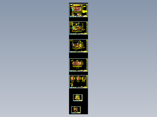 多层钢结构框架设计图(工业建筑)