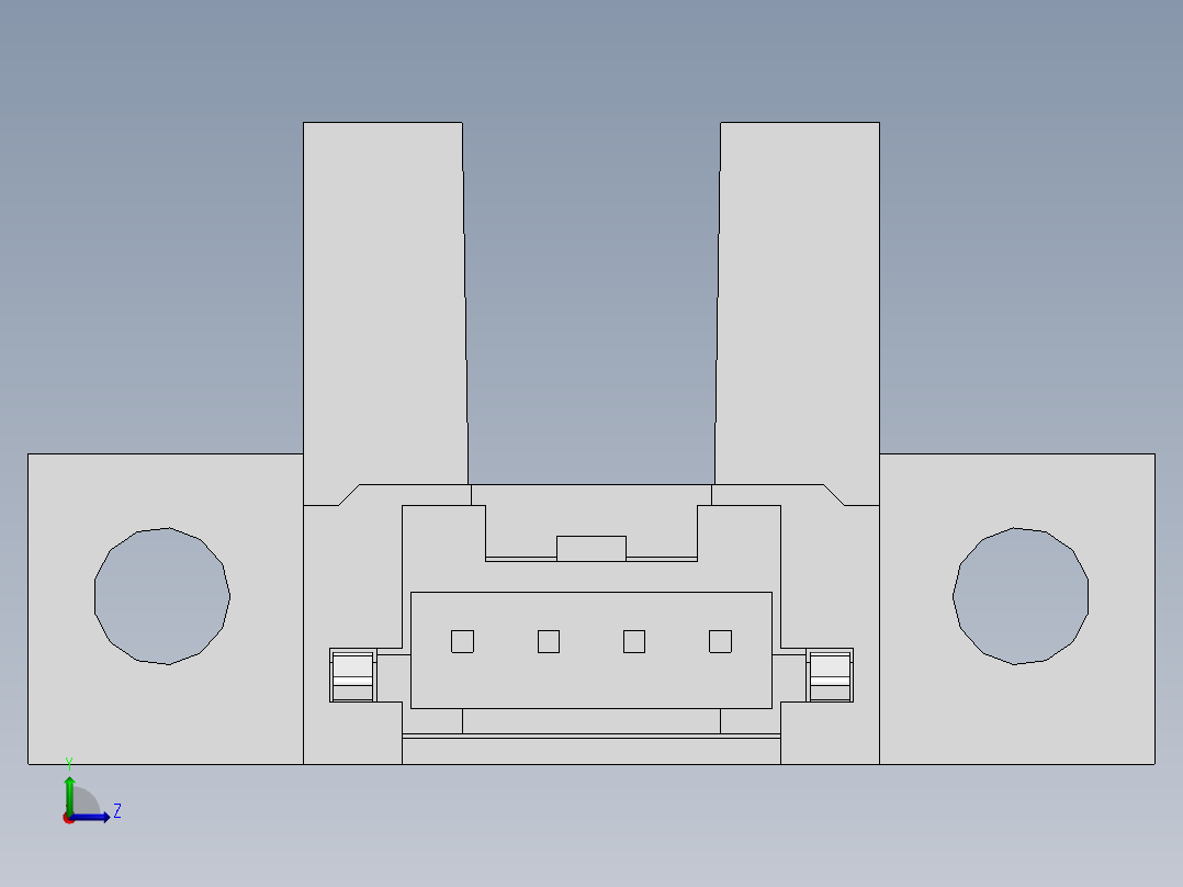 260系列槽型光电（插拔式）-FC-SPV265Z-D左视图