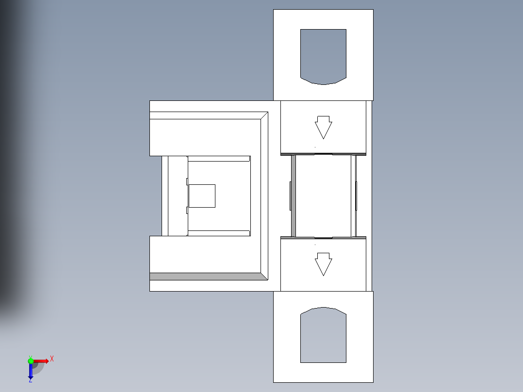260系列槽型光电（插拔式）-FC-SPV265Z-D俯视图