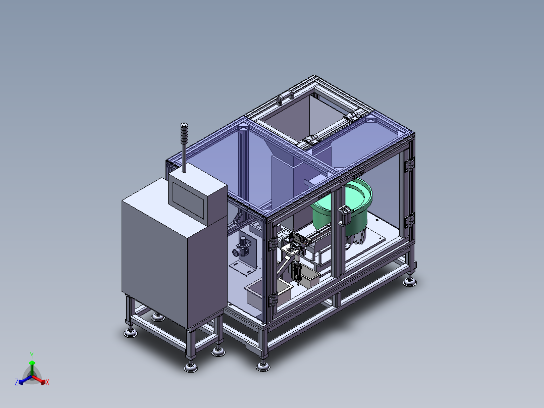 筛选机正等轴测图