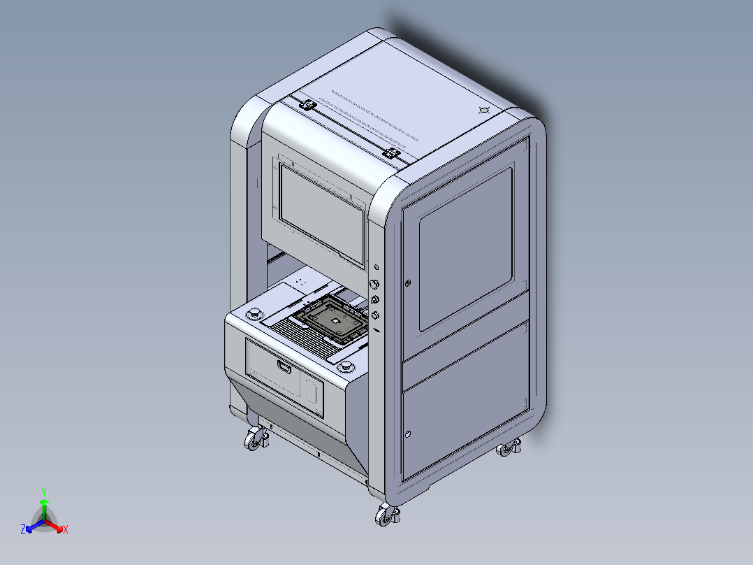 76螺纹检测机正等轴测图
