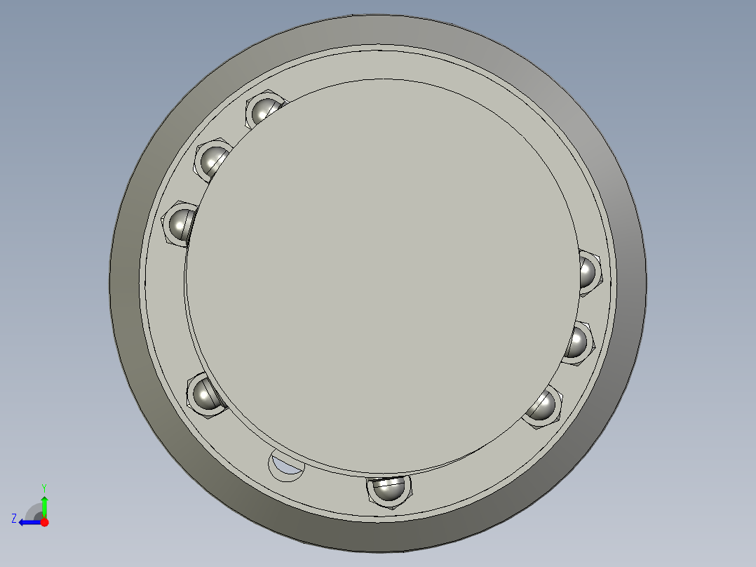 万向柔性机器人气动打磨头右视图