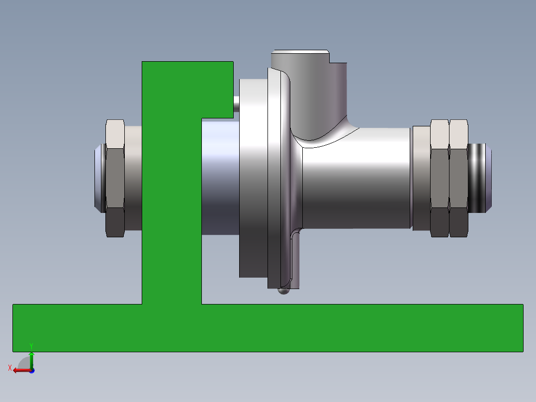注油器油阀座加工工艺及铣135°的缺口夹具设计【含三维SolidWorks】后视图