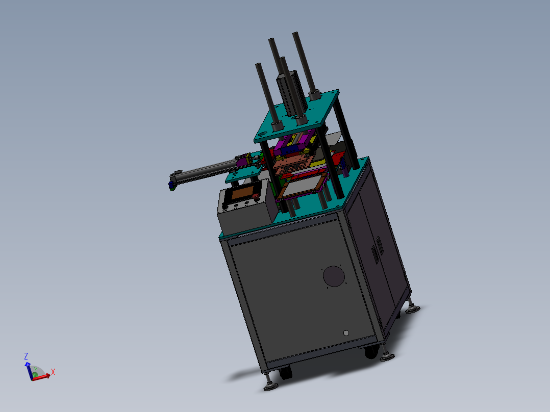 贴纸机设计模型主视图