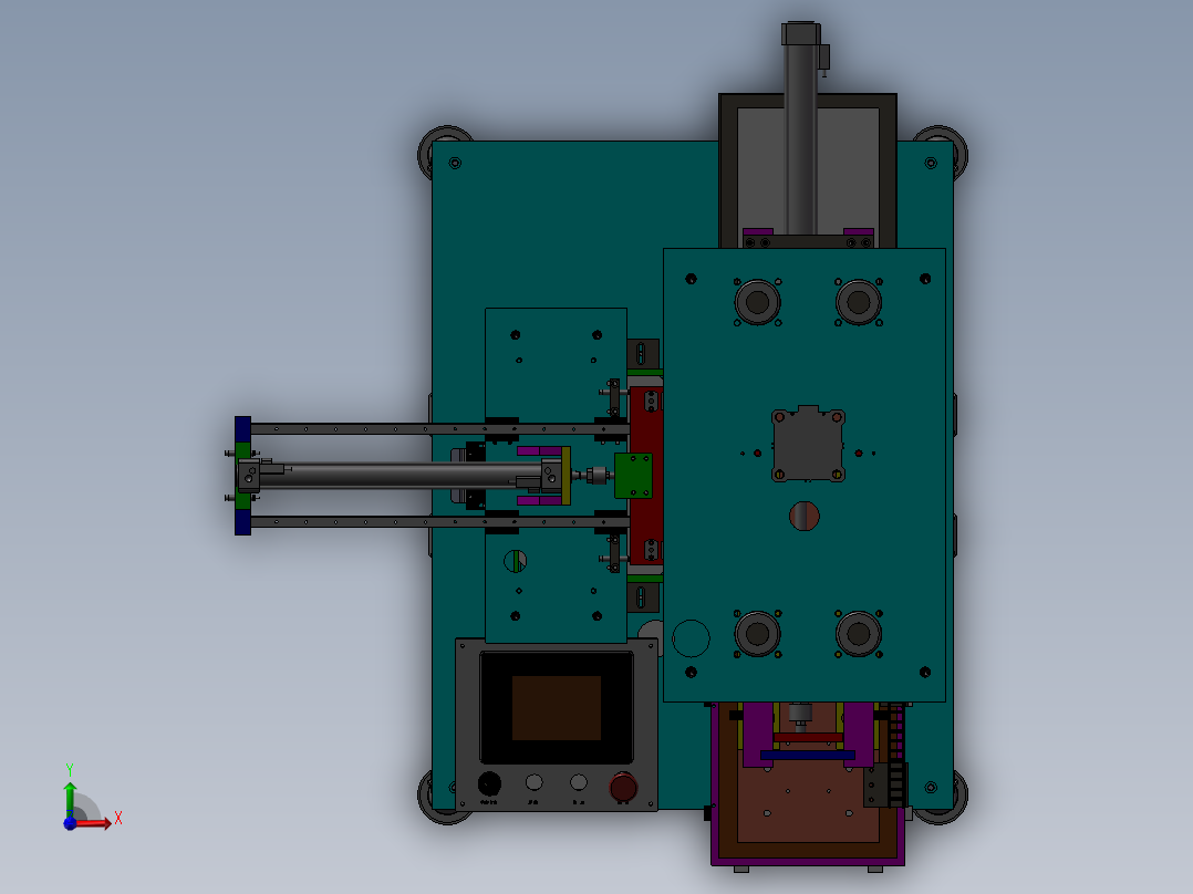 贴纸机设计模型前视图