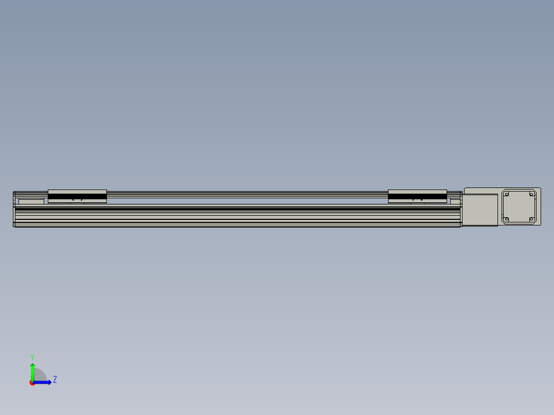 直线模组LHB17-L40-S850-BR设计图纸左视图