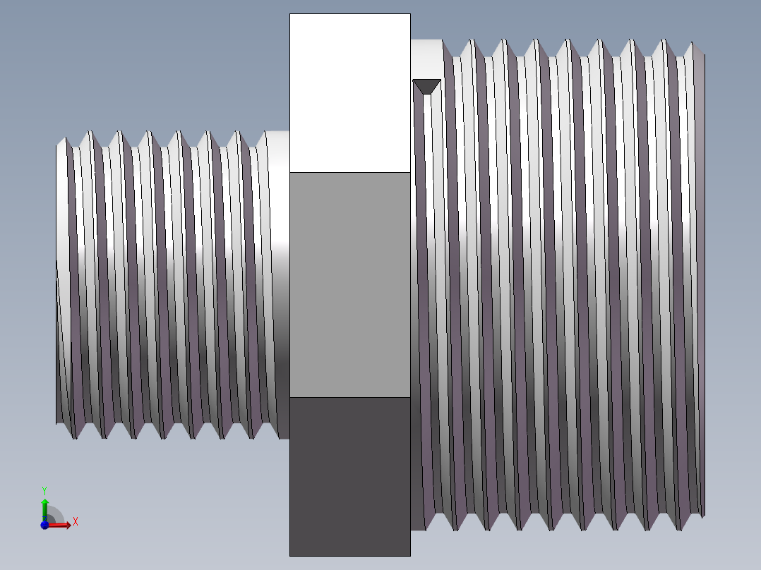 对丝-六角异径 DN25-DN15前视图
