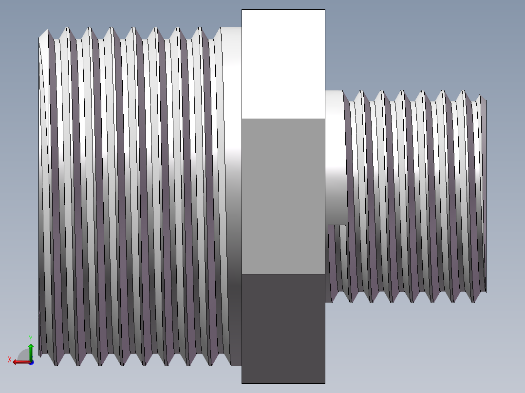 对丝-六角异径 DN25-DN15后视图