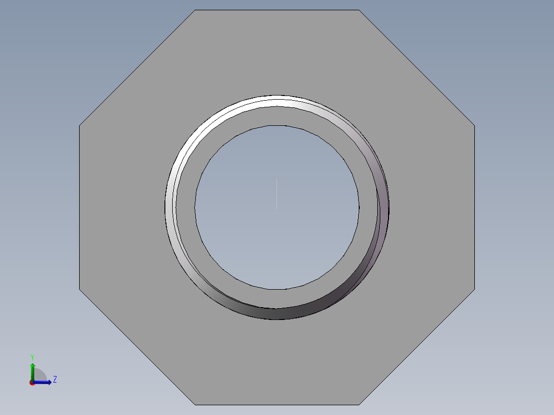 对丝-六角异径 DN25-DN15左视图
