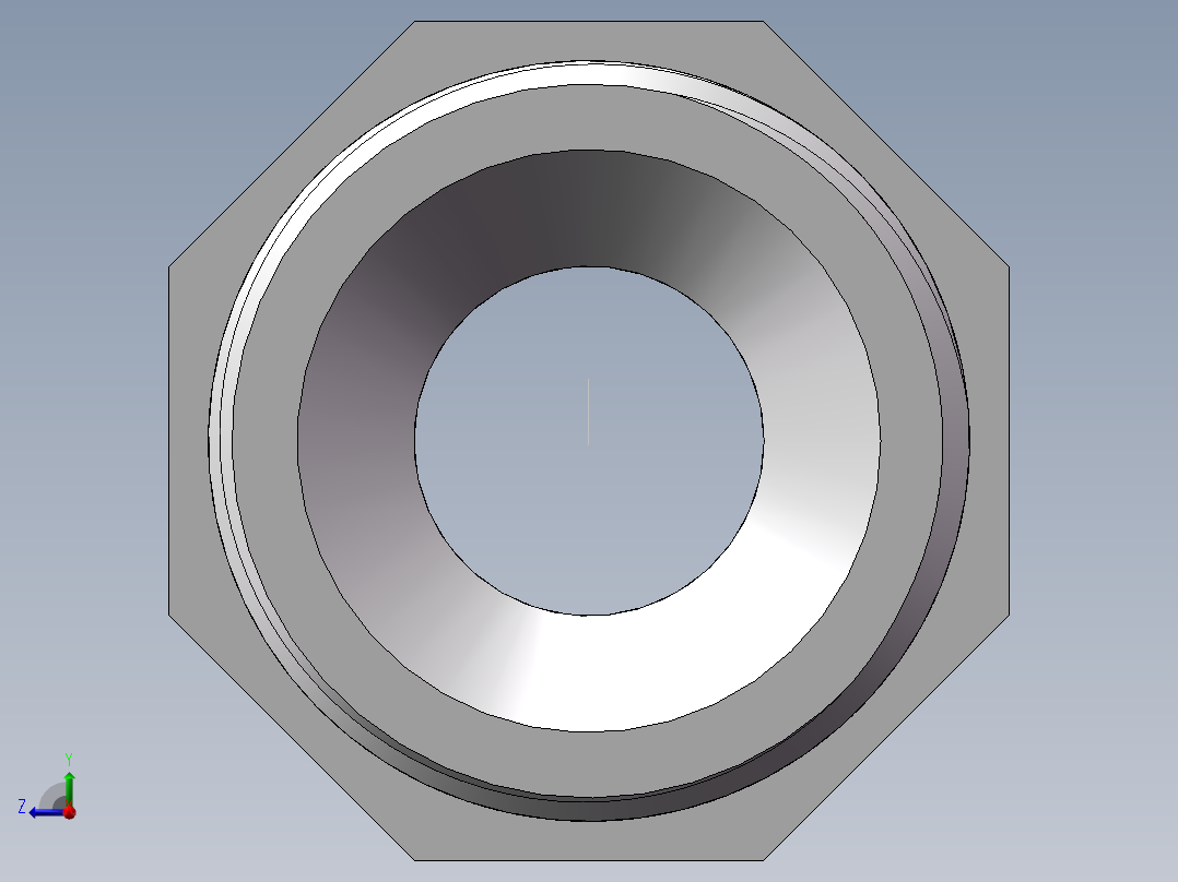 对丝-六角异径 DN25-DN15右视图