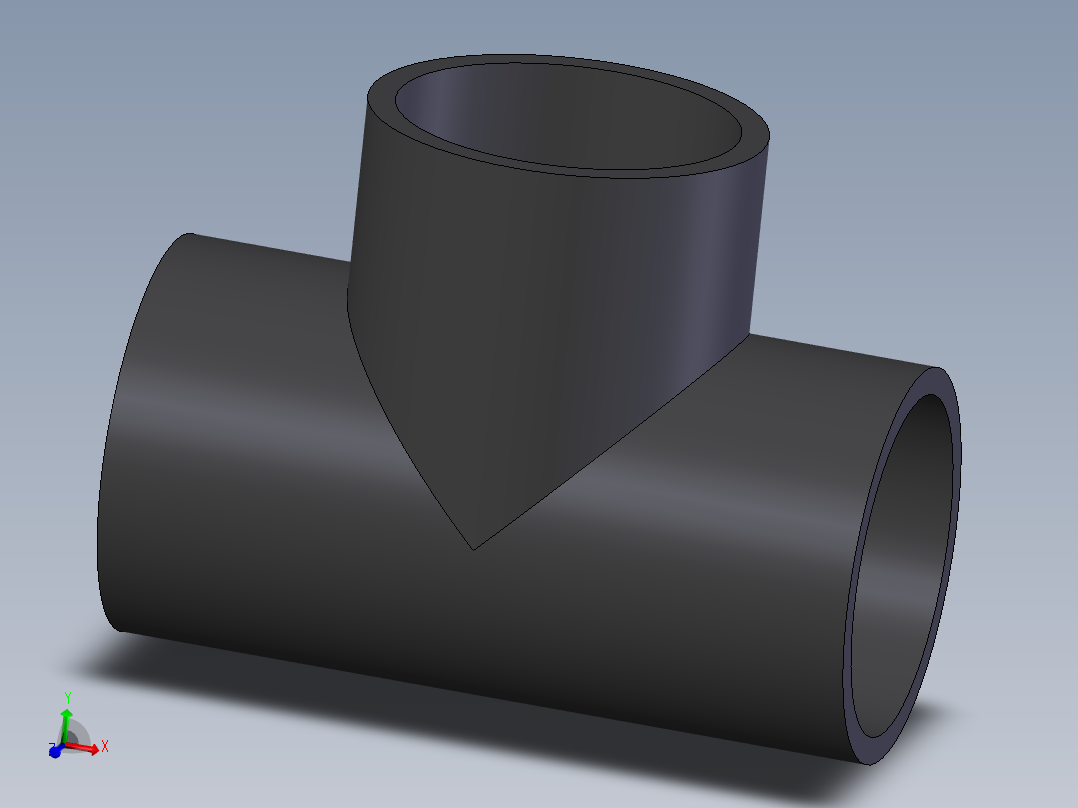 PVC公制管件-Tee (DIN 8063) Form TG主视图