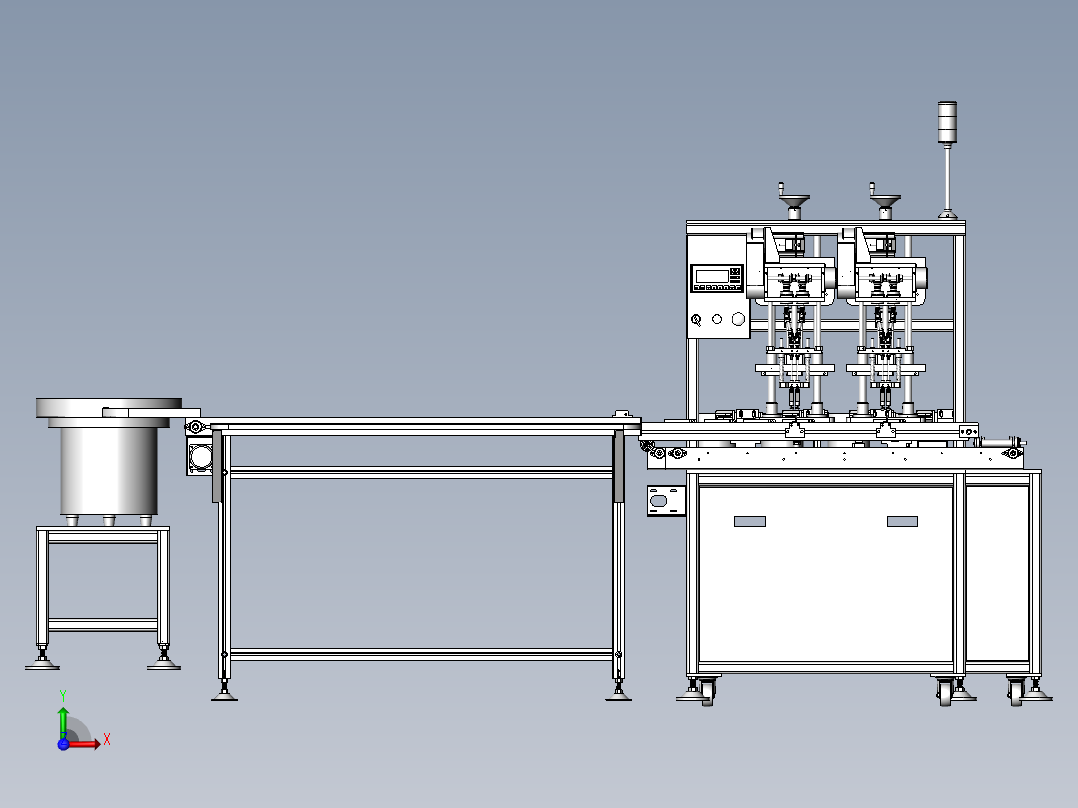 多头自动锁螺丝机前视图