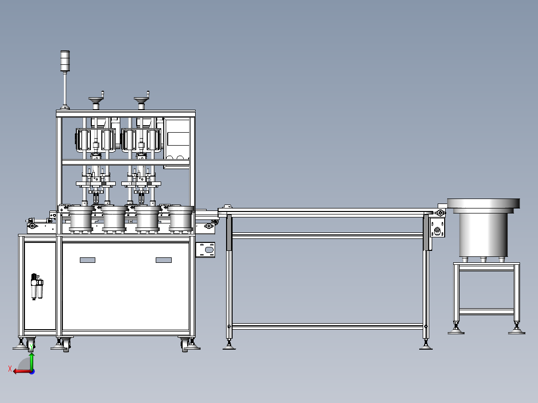 多头自动锁螺丝机后视图