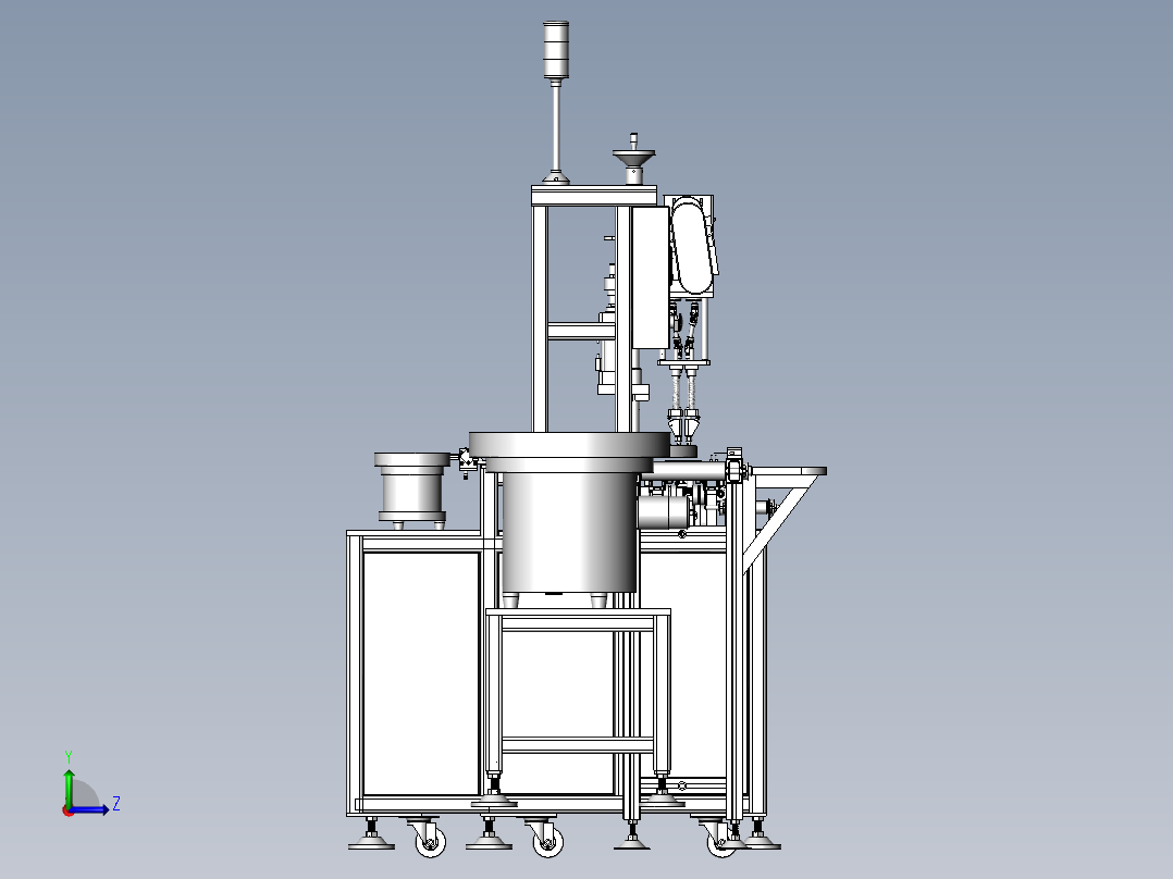 多头自动锁螺丝机左视图