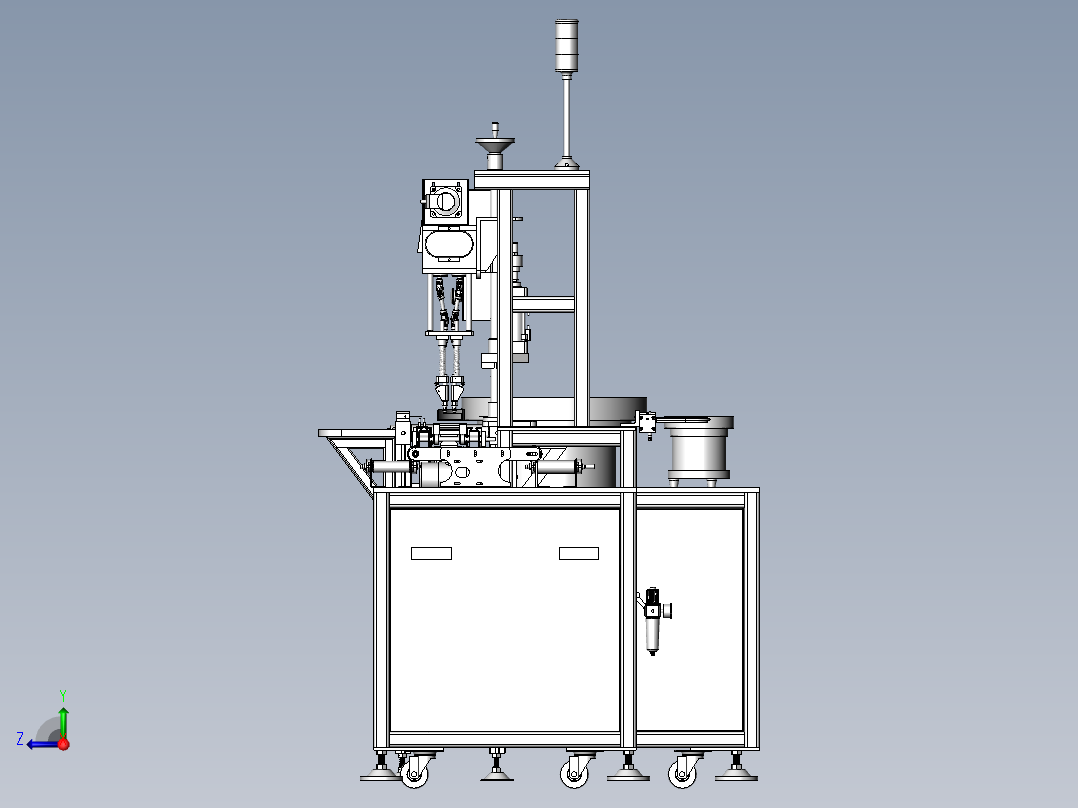 多头自动锁螺丝机右视图