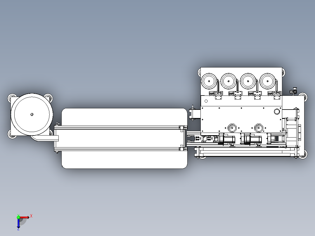多头自动锁螺丝机俯视图