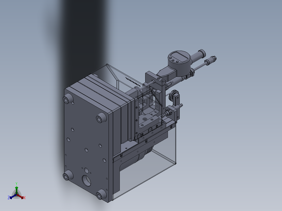 电芯厚度测试仪sw18正等轴测图