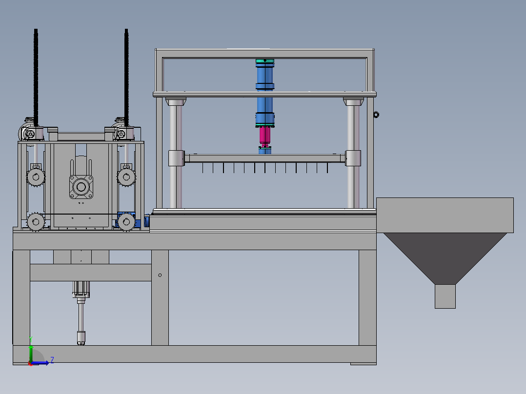 橡胶废料切块机sw23左视图