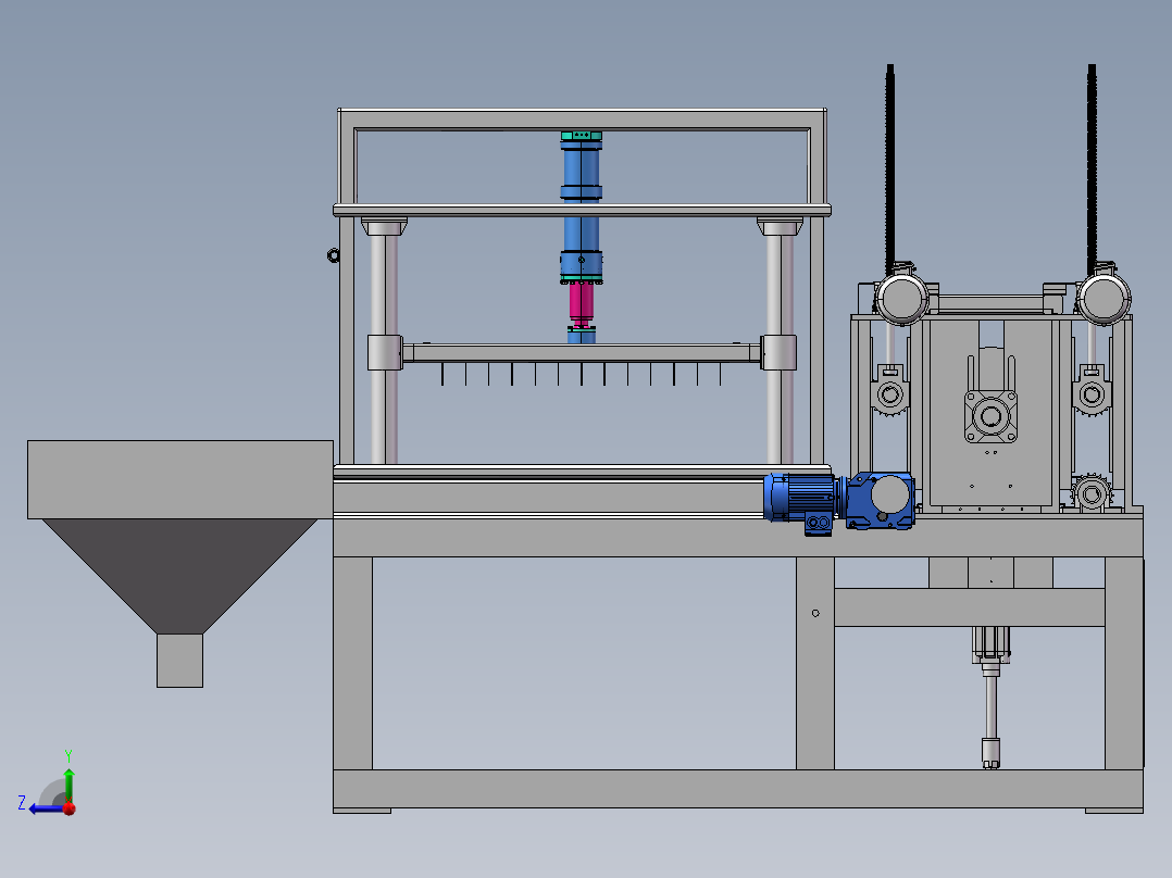 橡胶废料切块机sw23右视图