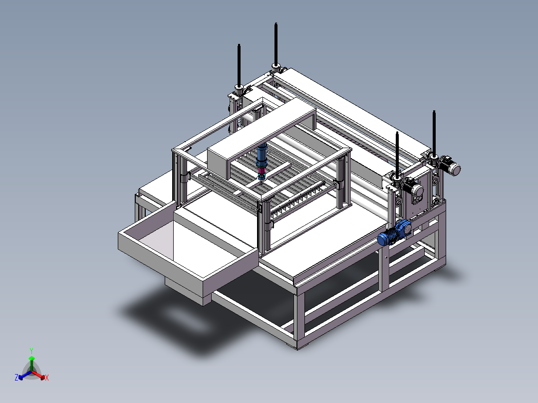 橡胶废料切块机sw23正等轴测图