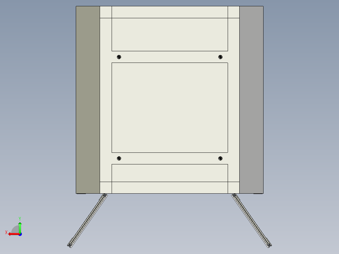 CNC门式铣床后视图