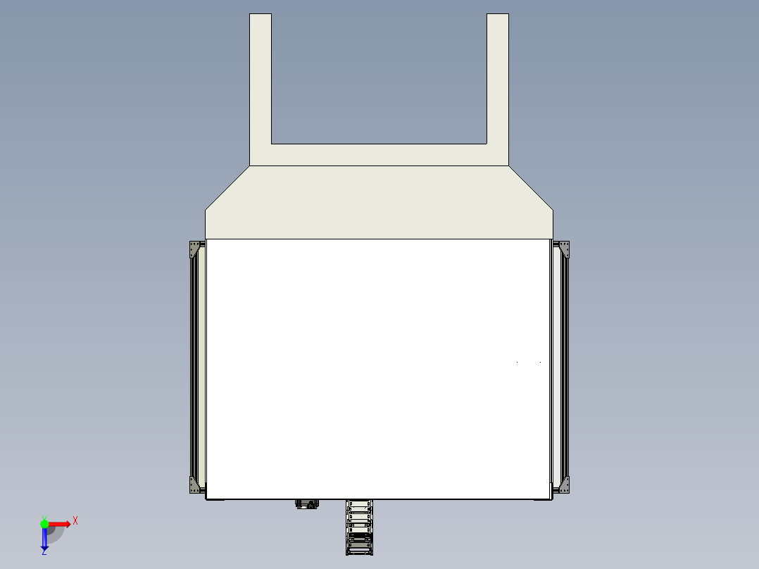 CNC门式铣床俯视图