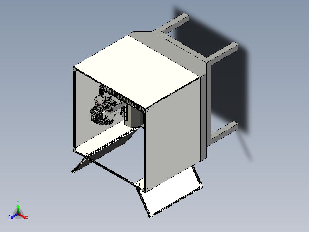 CNC门式铣床正等轴测图