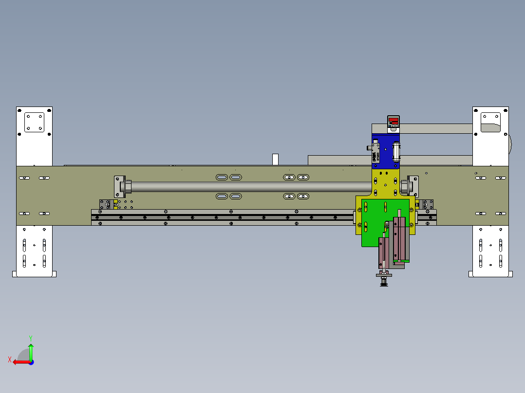 移栽机构后视图